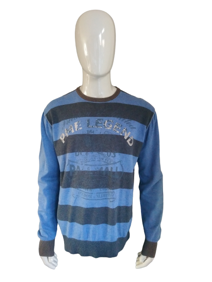 Pall Mall / PME Legend sweater. Blue brown gray. Size 2XL
