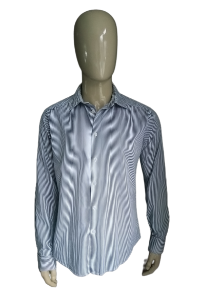 Scotch & Soda shirt. Cufflink type. Blue White. XL.