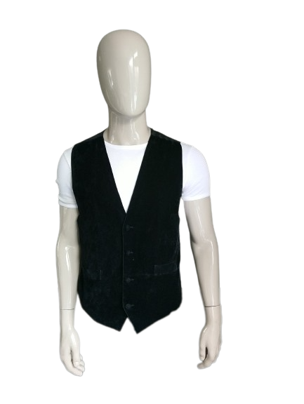 Sequence velvet waistcoat. Black colored. Size M.
