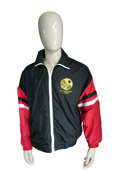 Vintage Contender 80 - 90's Sports Jacket. Rojo en blanco y negro de color. Tamaño L / XL.