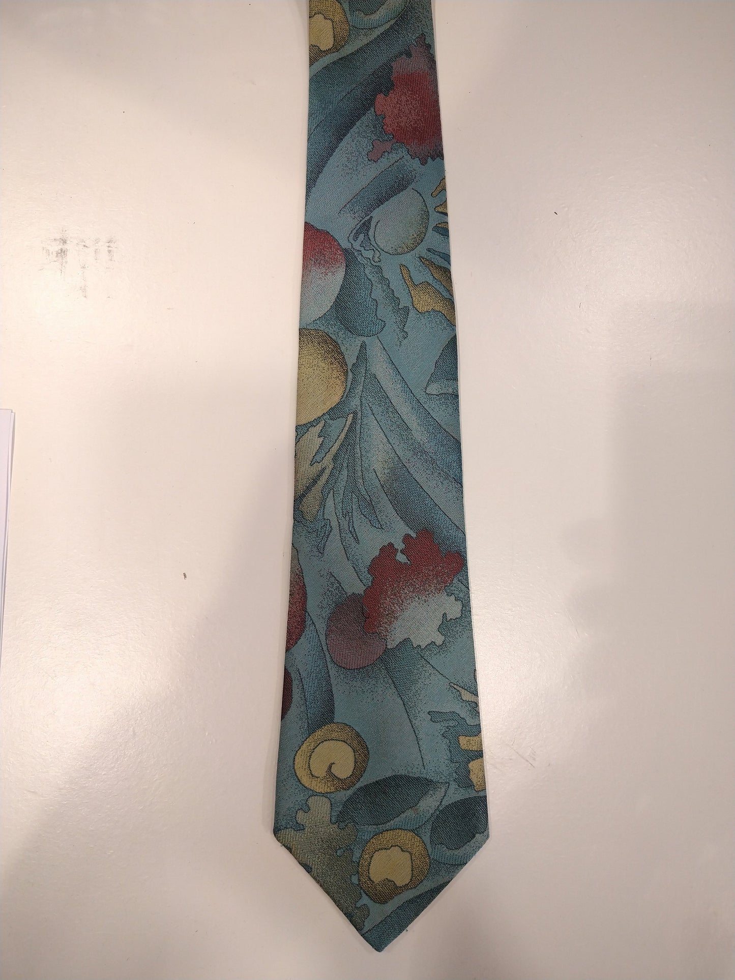 Cravatta in poliestere di Michaelis vintage. Bel motivo vintage.