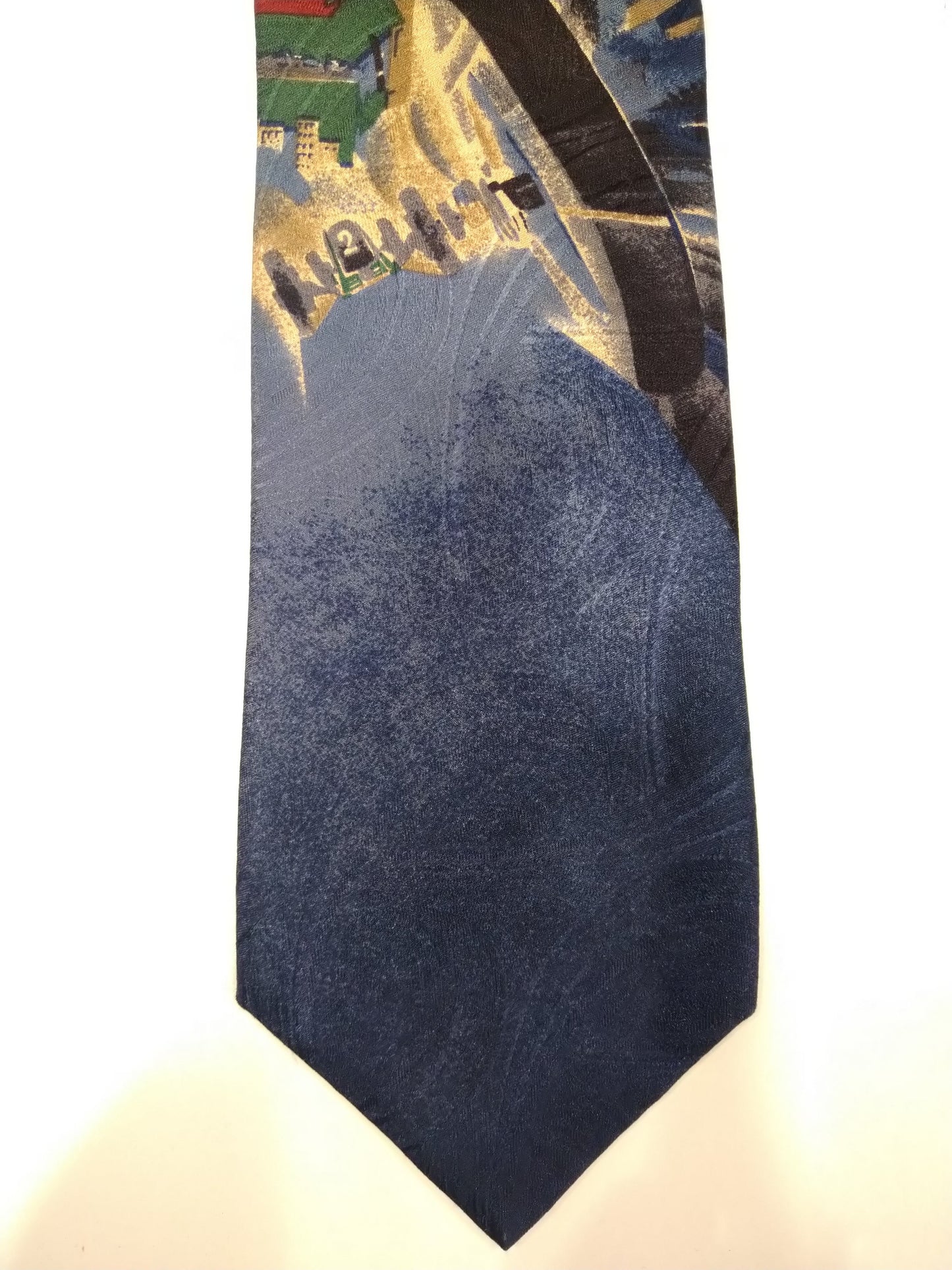 Hemley vintage zijde stropdas. Prachtig vintage motief.