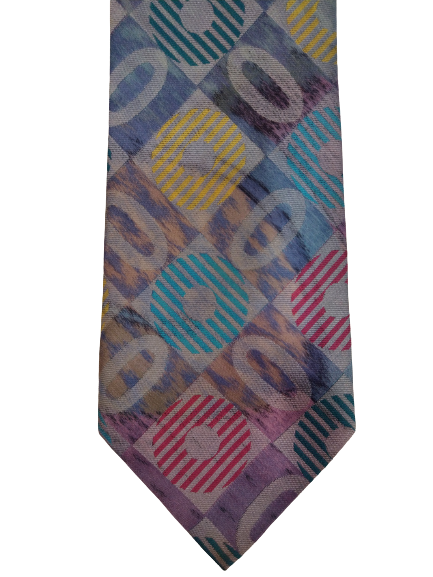 cravate en polyester Michaelis vintage. Joli motif vintage.