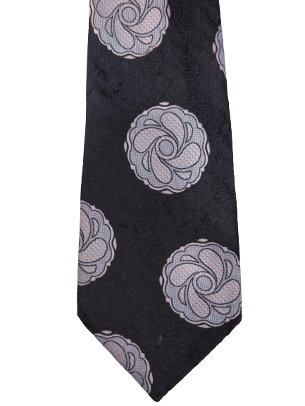 Vintage Triton polyester tie. Beautiful blue / light blue vintage motif.