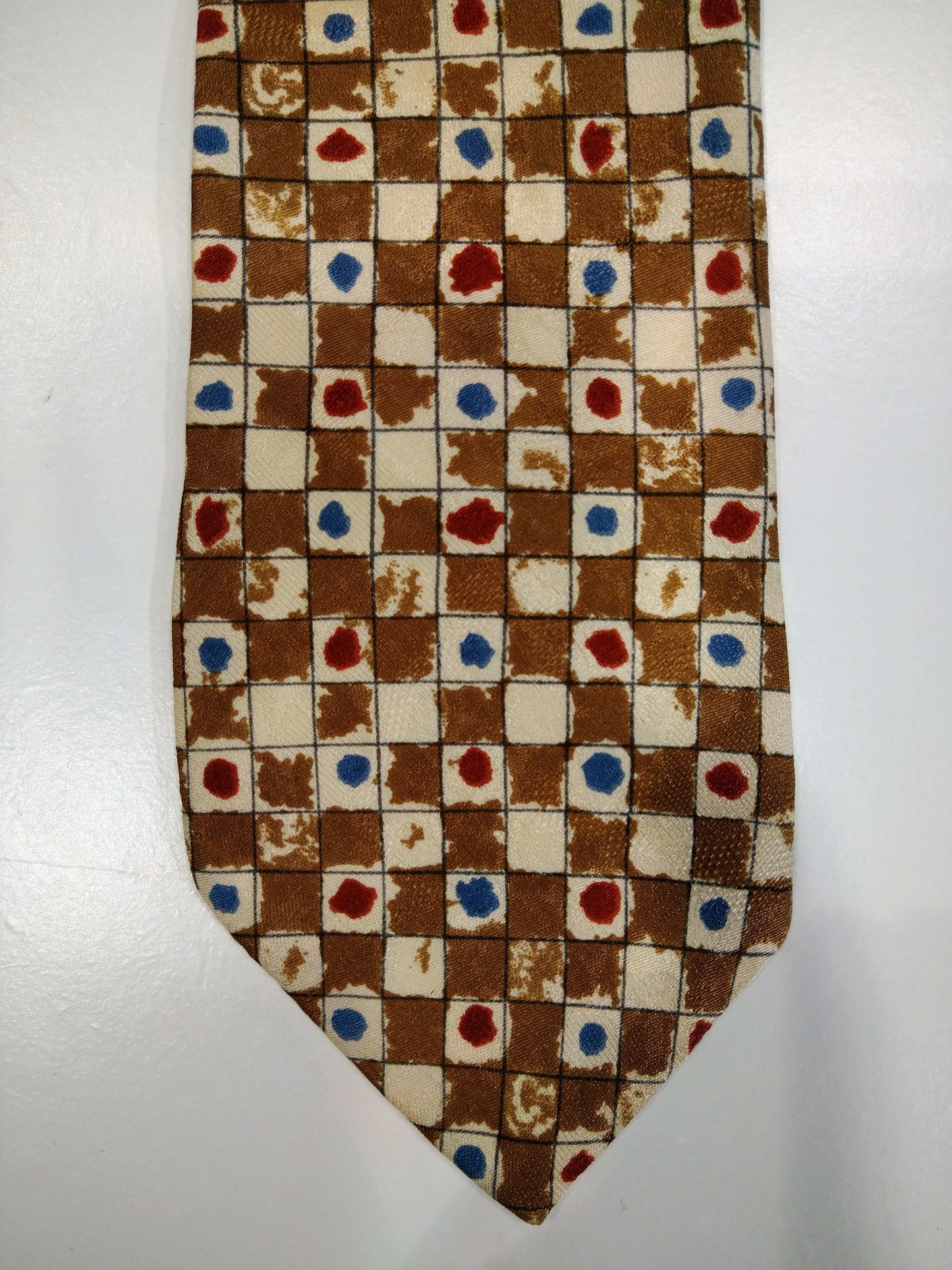 Vintage Melka zijde stropdas. Leuk vintage motief.
