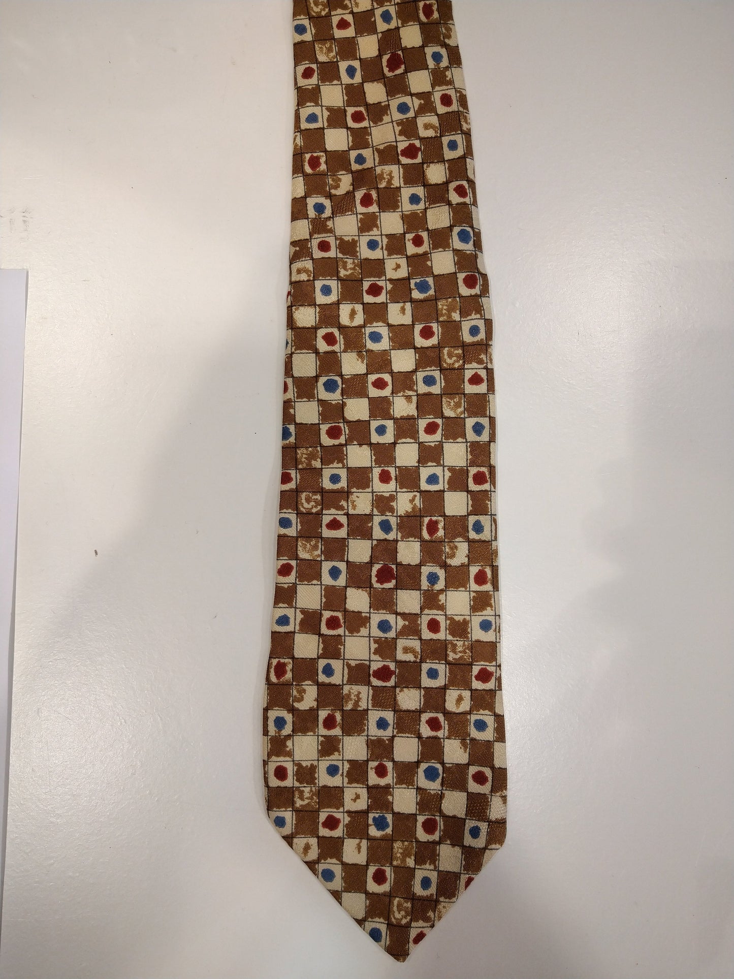 Vintage Melka zijde stropdas. Leuk vintage motief.