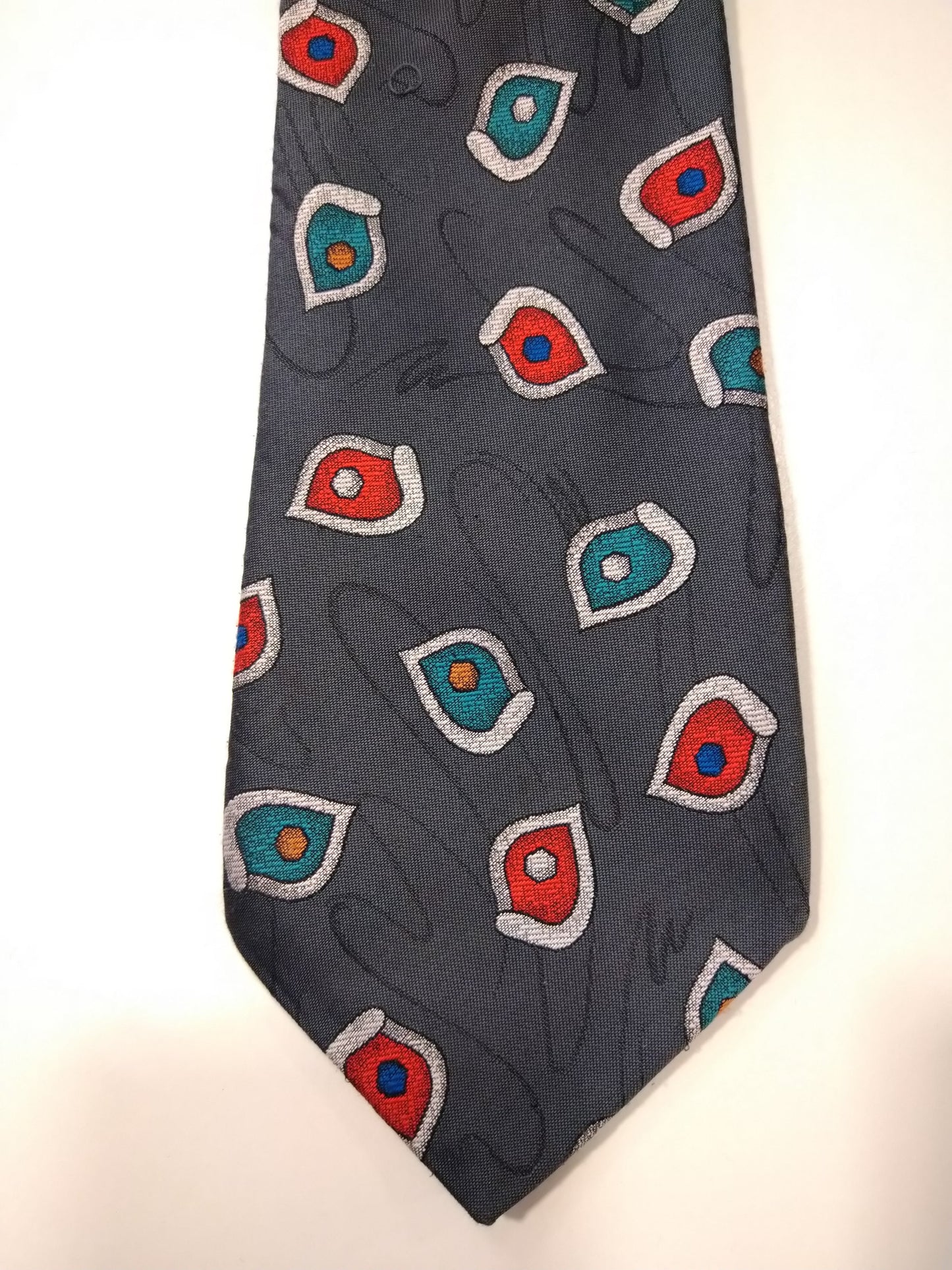 Vintage Michaelis Polyester Tie. Beau motif vintage.