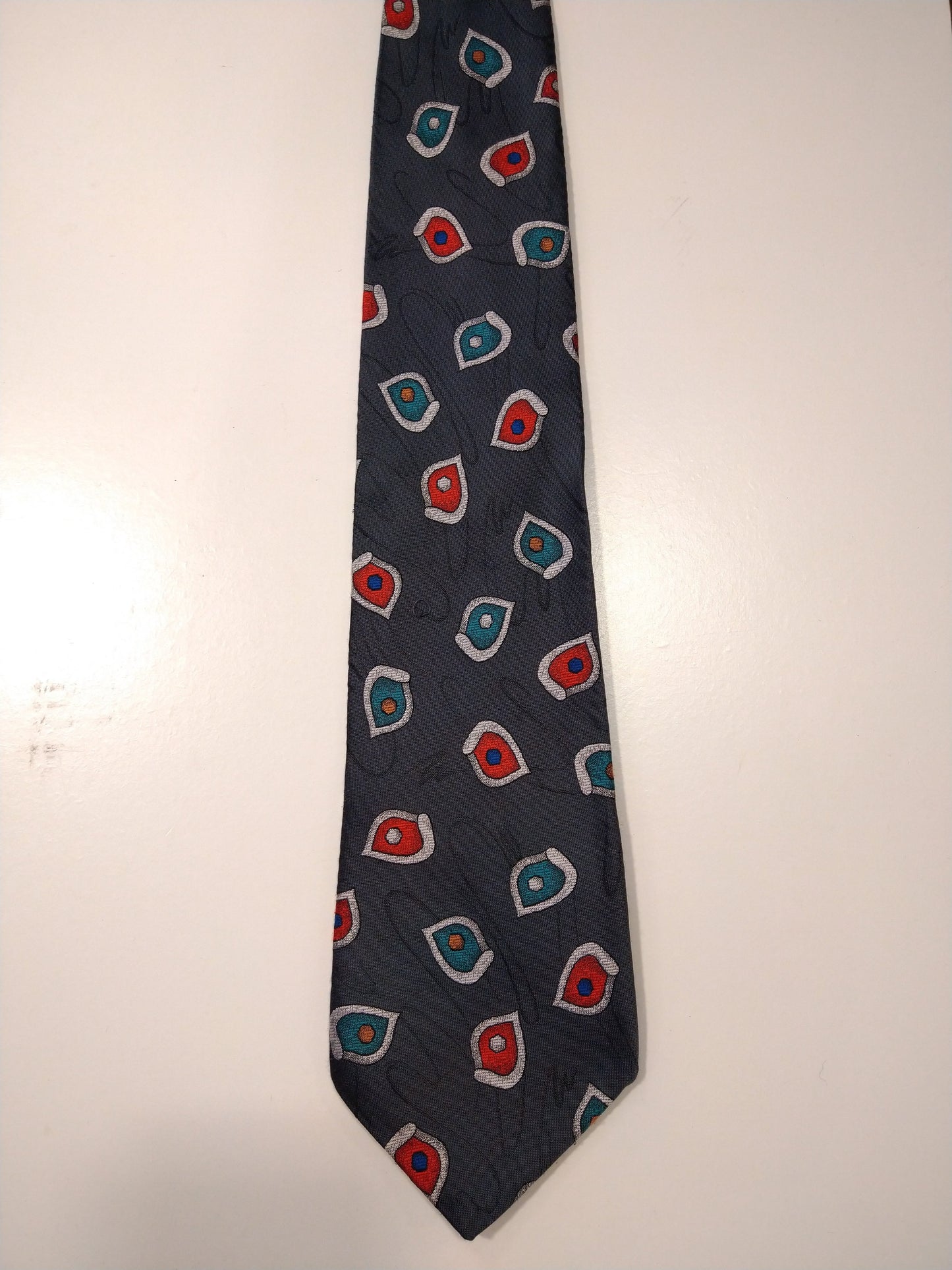 Vintage Michaelis polyester stropdas. Mooi vintage motief.