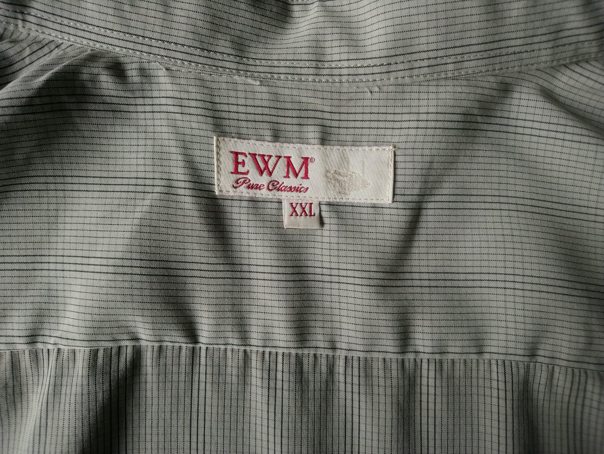 B keus: EWM overhemd. Kaki geruit. Maat XXL. vlekje mouw - EcoGents