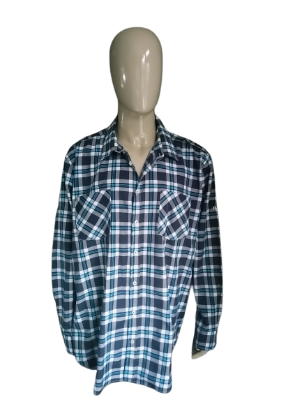 Flintoff by Jacamo shirt. Gray white blue. Size XXXL