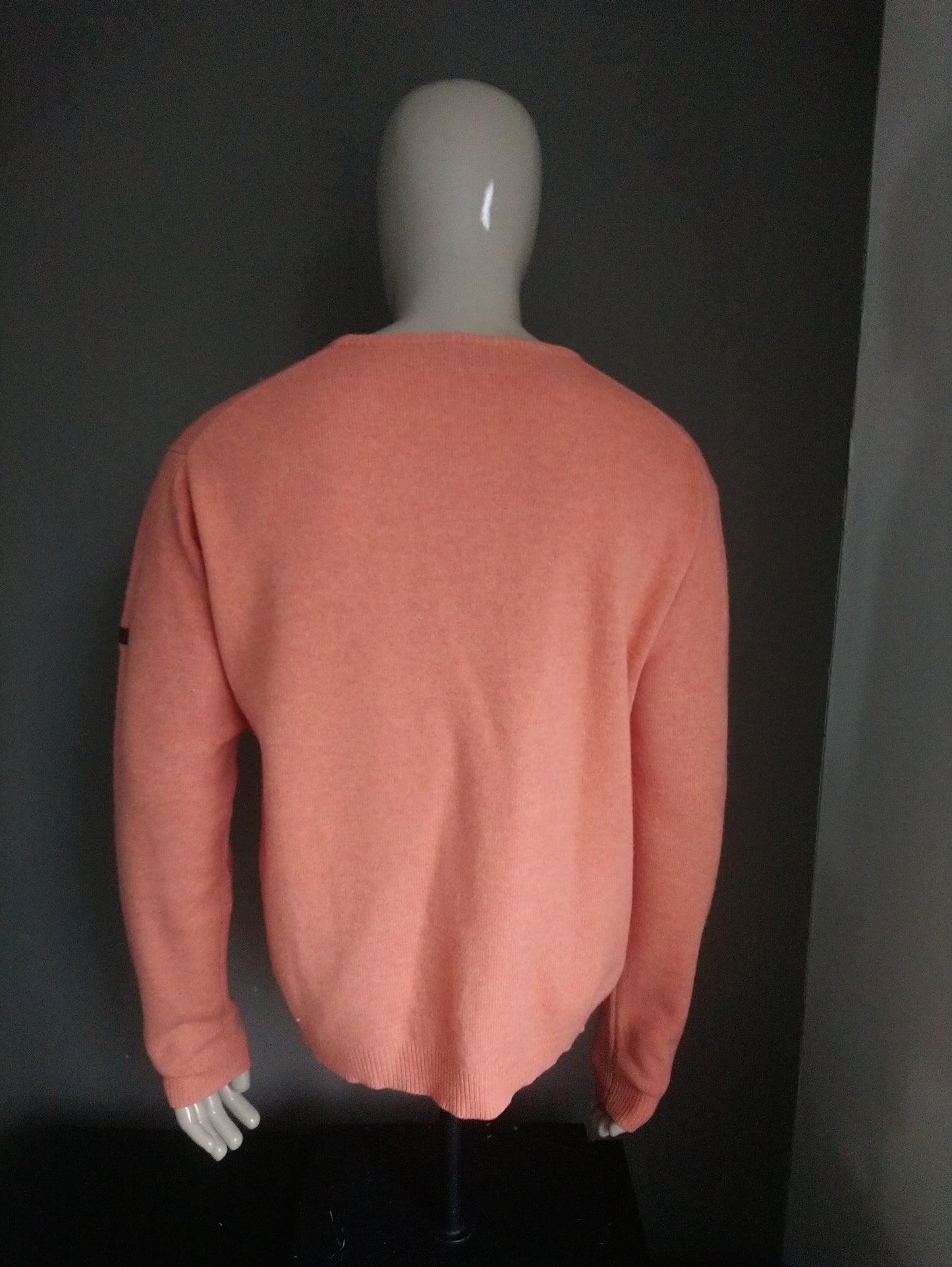 McGregor Lambswool suéter. Rosa naranja mixta. Tamaño XL