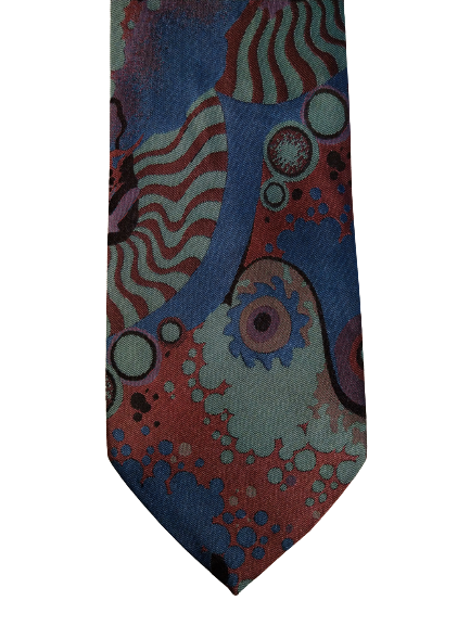 Cravate du Reale Firenze. Motif bleu rouge