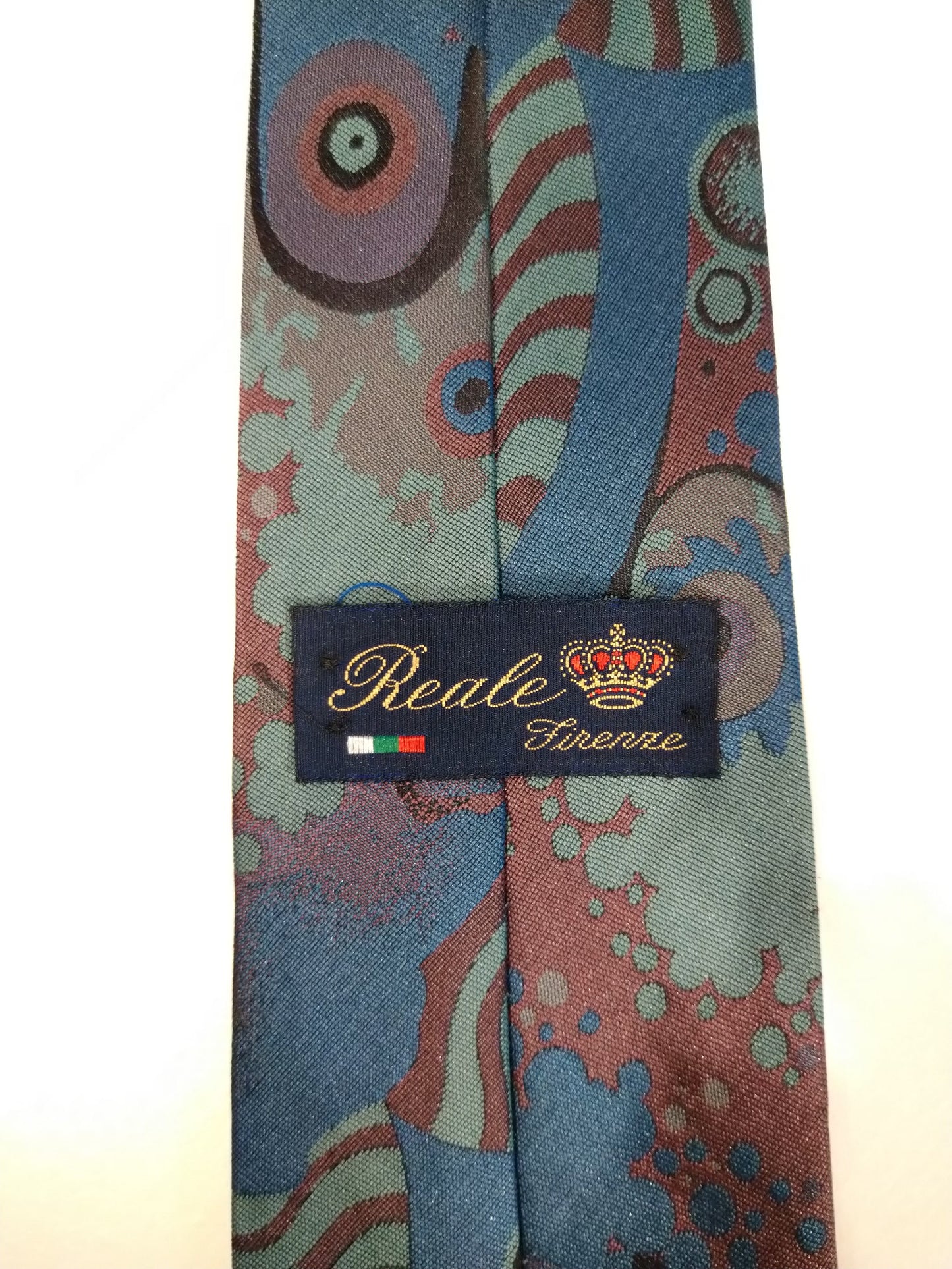 Reale Firenze tie. Blue red motif