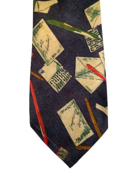 Bellini Polyester Krawatte. Farbenfrohes Motiv.