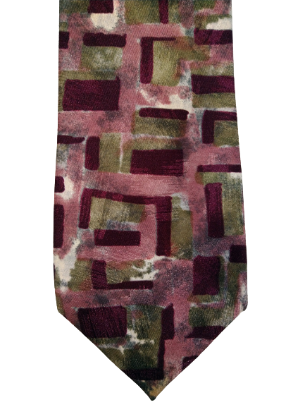 Jose Piscador Polyester tie. Gray purple motif.