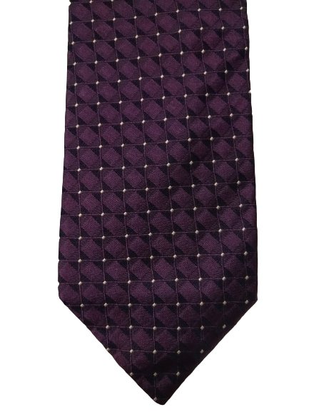 Duetz silk tie. Purple motif.