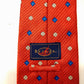 Brixon zijde stropdas. Rood gekleurd stippen motief
