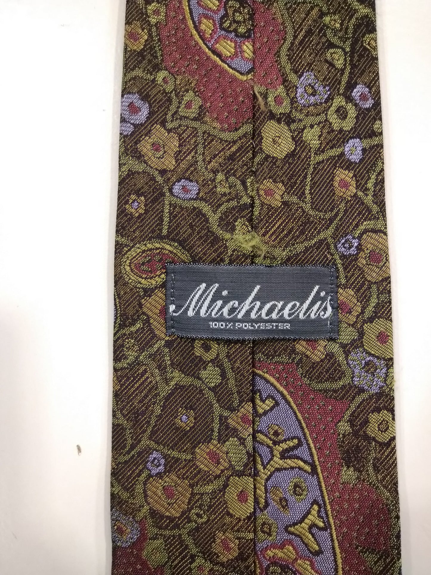Michaelis polyester stropdas. Mooie vintage print.