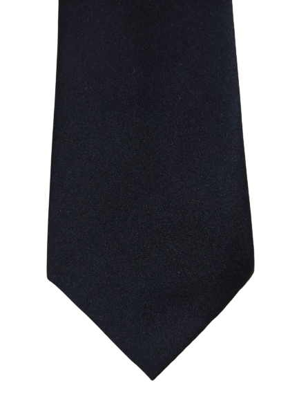 Asdale Soft Polyester Krawatte. Glänzend dunkelblau.