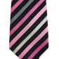 Thomas Nash zachte polyester stropdas. Zwart roze gestreept.