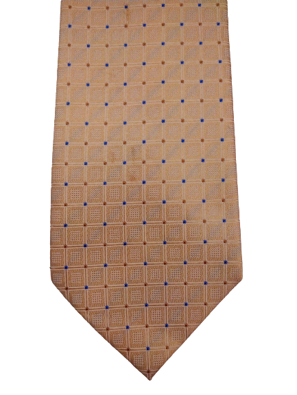 Dunnes stores polyester tie. Yellow gold -colored motif.
