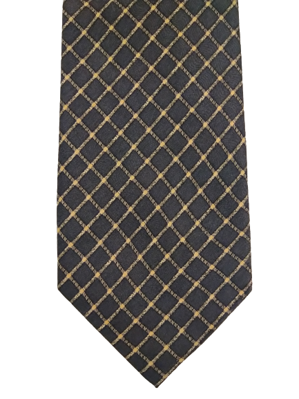 Cravatta in poliestere morbido. Motivo beige grigio.