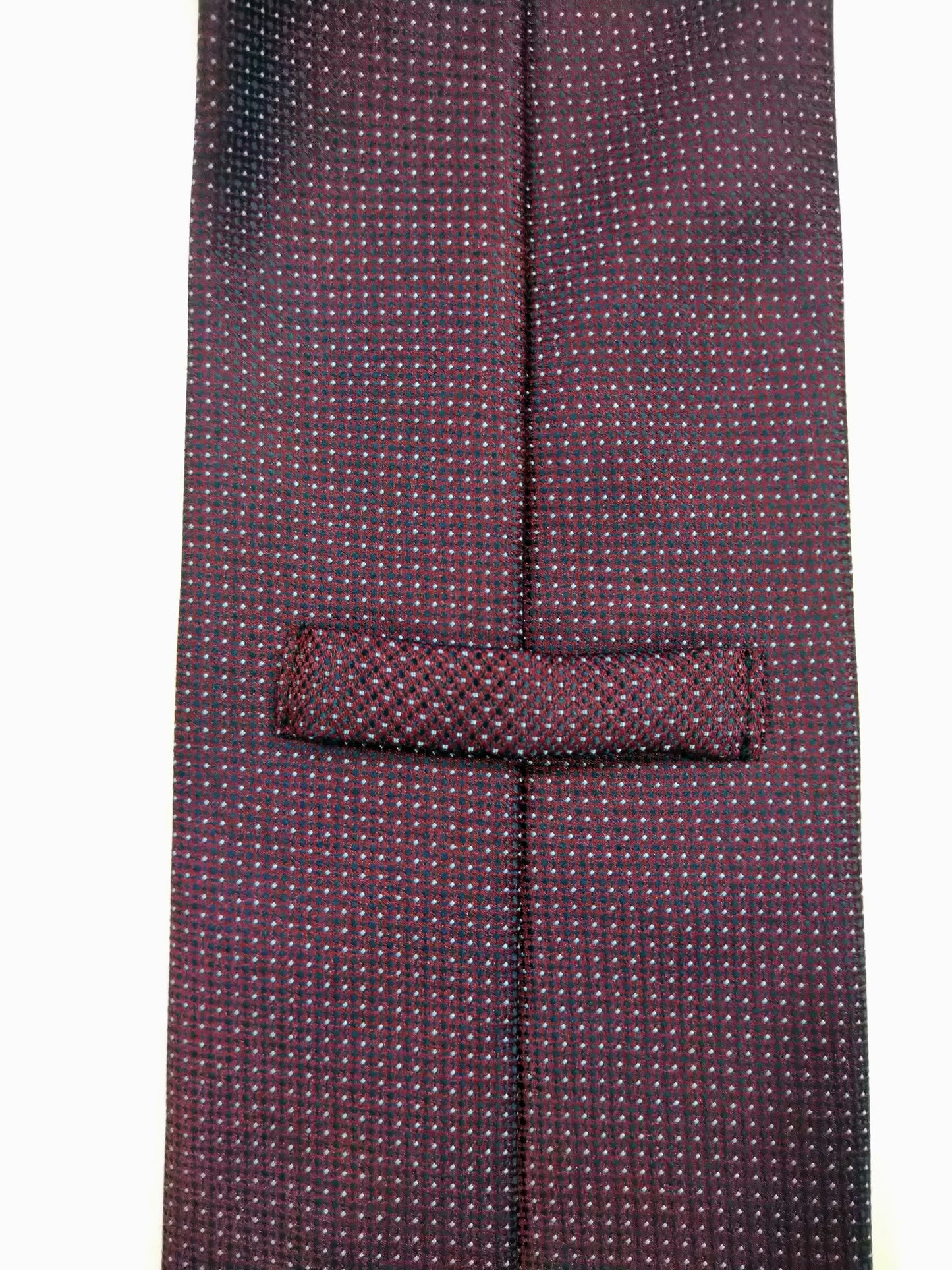 Marks & Spencer Polyester tie. Purple motif.