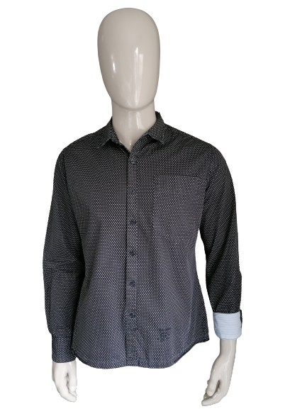 Chemise Pepe Jeans. Points blancs noirs. Taille L.