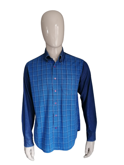 Galeries Lafayette Hemd – blau kariert – Größe M