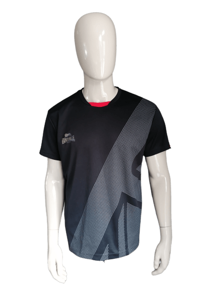 B keus: Lonsdale sport shirt. Zwart. Maat XL. Logo vervaagd - EcoGents