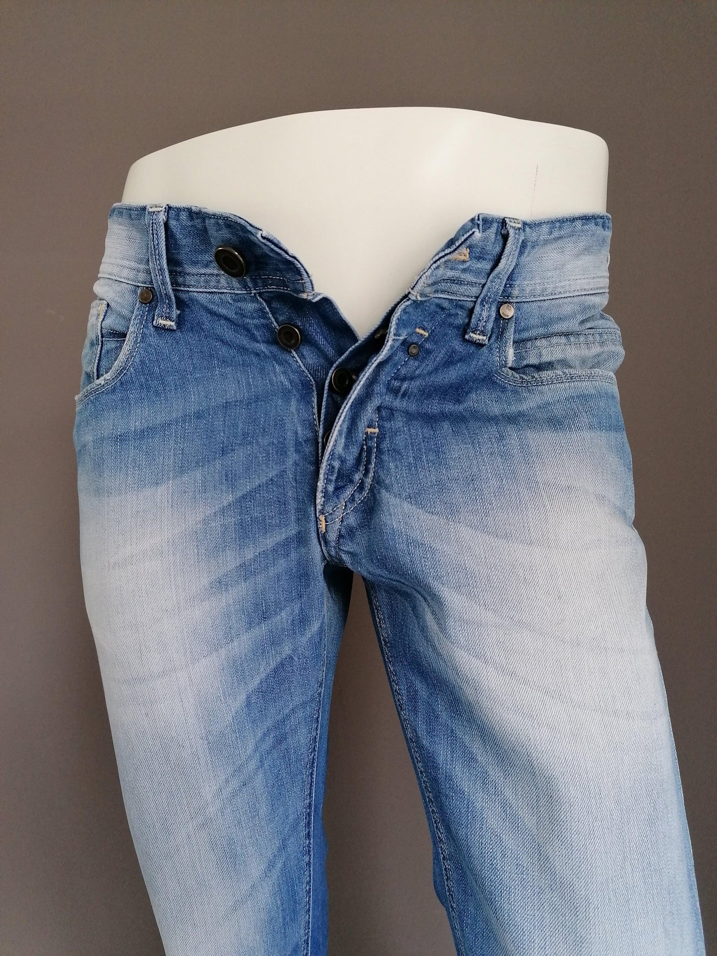 Capsize Rough Denim jeans. Licht Blauw gekleurd. Maat W28-L28. Type "Connor" - EcoGents