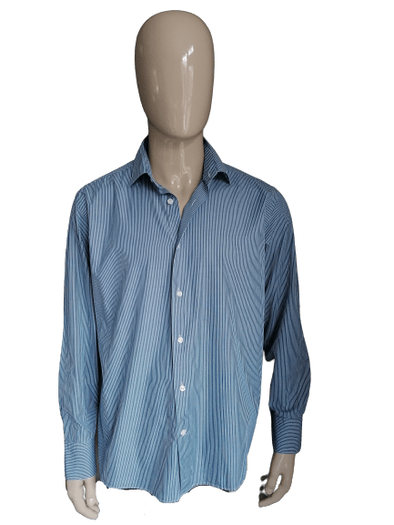 Adam Friday overhemd. Groen Wit gestreept. Maat 43 / XL - EcoGents