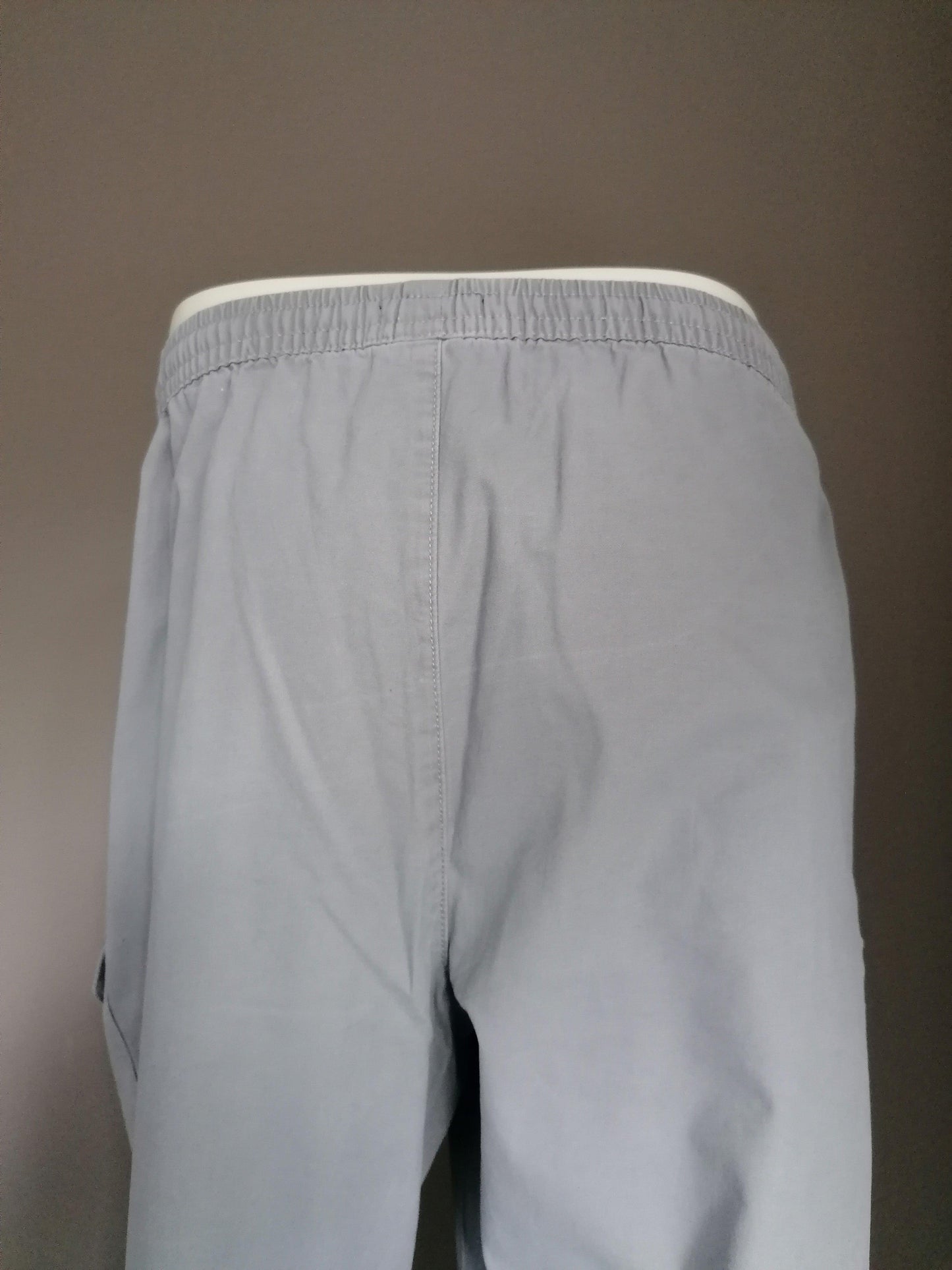 Atlas for Men broek met zakken aan de zijkant en elastische band. Grijs gekleurd. Maat XXXL / 3XL. - EcoGents