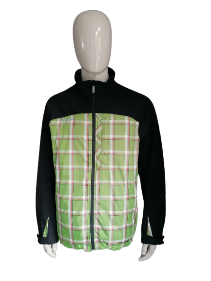 Vaude summer jacket. Gray green checked. Size XXL / 2XL. Windproof