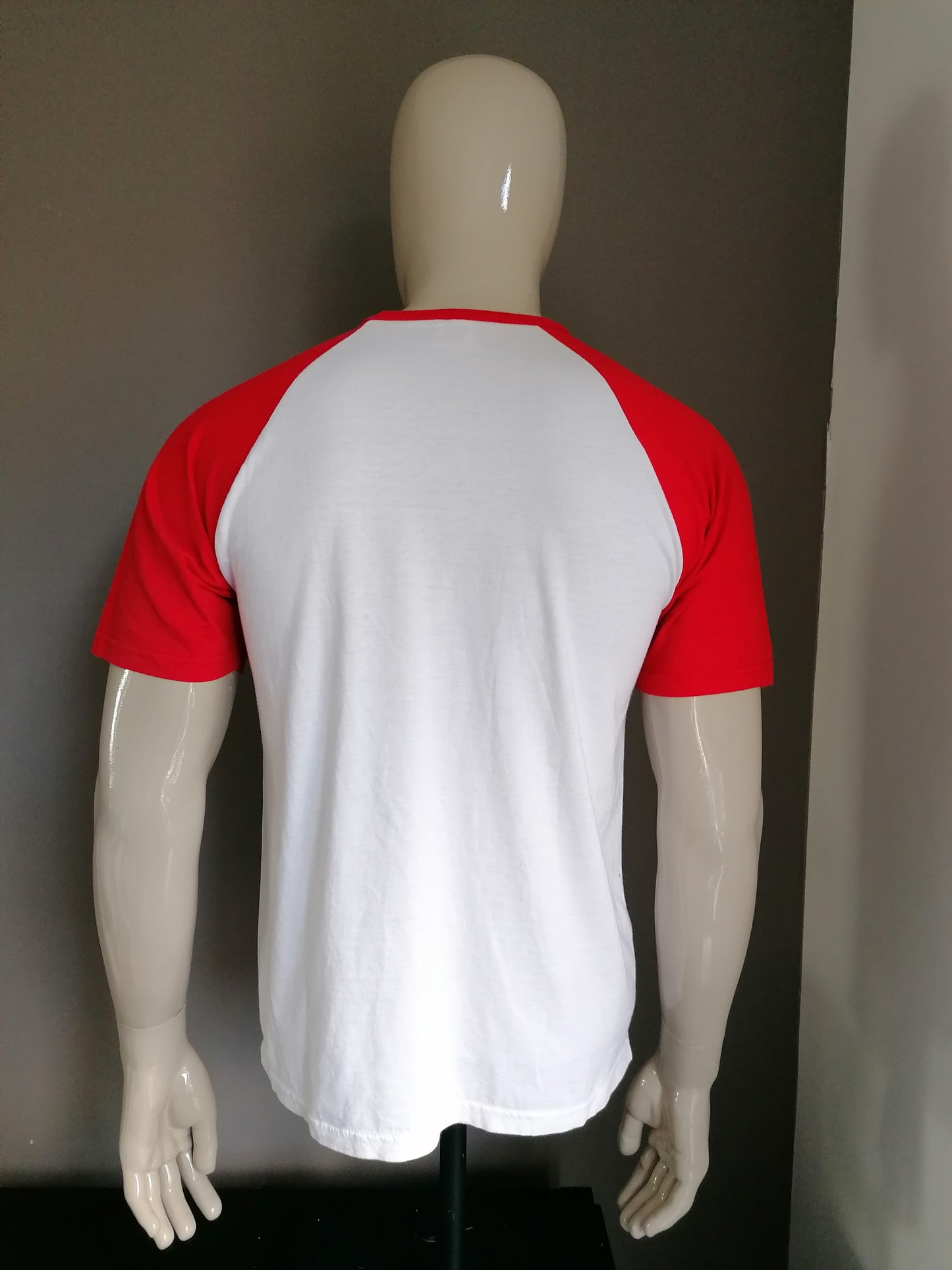 Equipo de camiseta Ajax Vintage Gaal. Negro blanco rojo. Talla M.