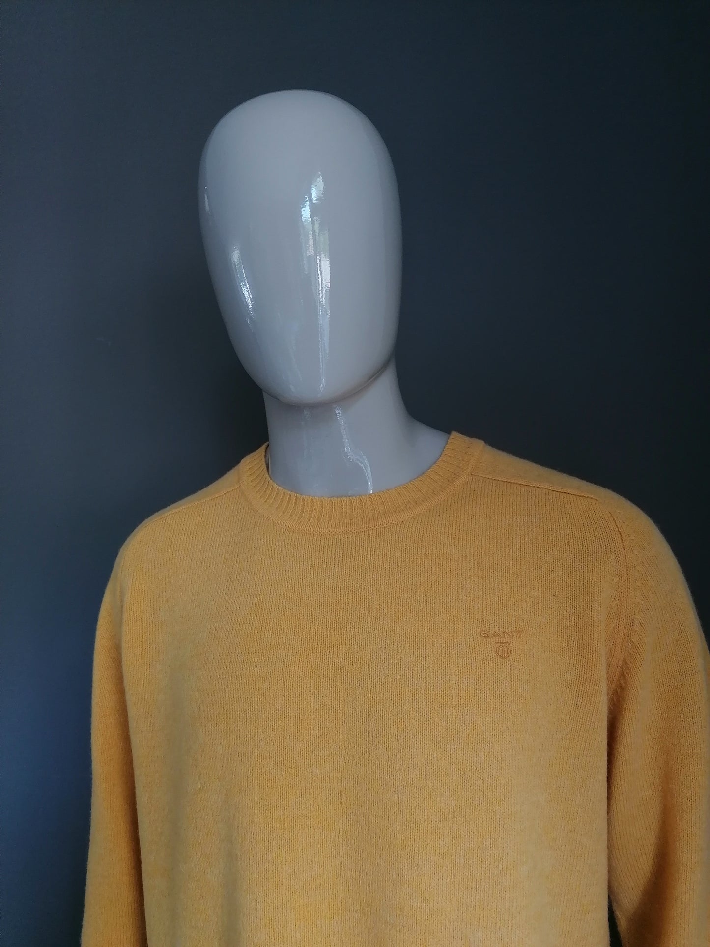 Suéter de lana GANT. Color amarillo. Tamaño 58 / XL / XXL. ¡¡NUEVO!!