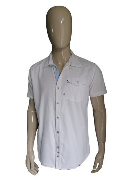 PME Legend Short Sleeve shirt. Colored white. Size XL. Slim fit.