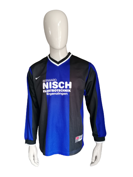 Nike Germany "Tus Ergenzingen" sports football shirt long sleeve. Blue Black. Size L.