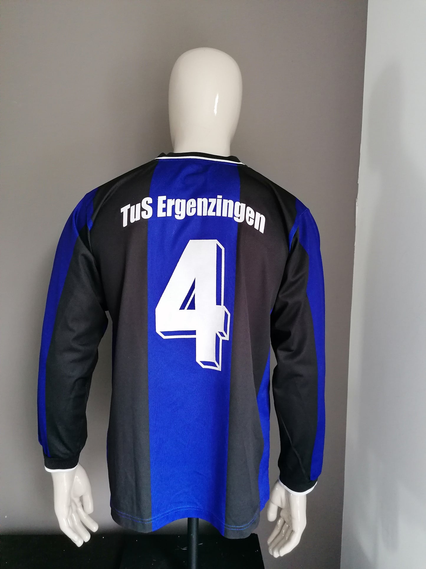 Nike Alemania "Tus Henginingen" Camisa de fútbol deportiva Mangas largas. Azul negro. Talla L.