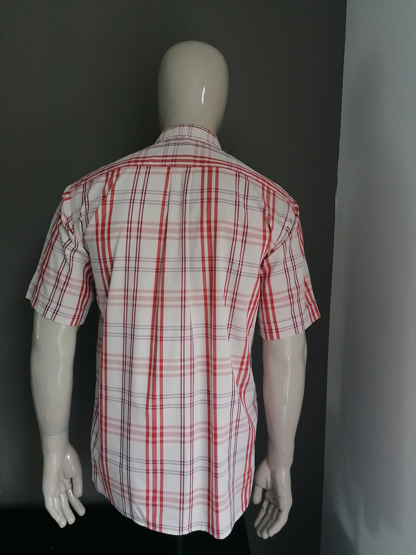 Eterna Excellent shirt short sleeves. Red beige. Size 40 / M / L