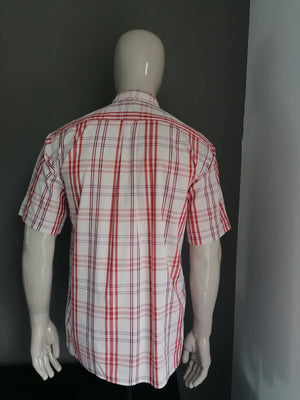 Eterna Excellent overhemd korte mouw. Rood Maat 40 / L | EcoGents