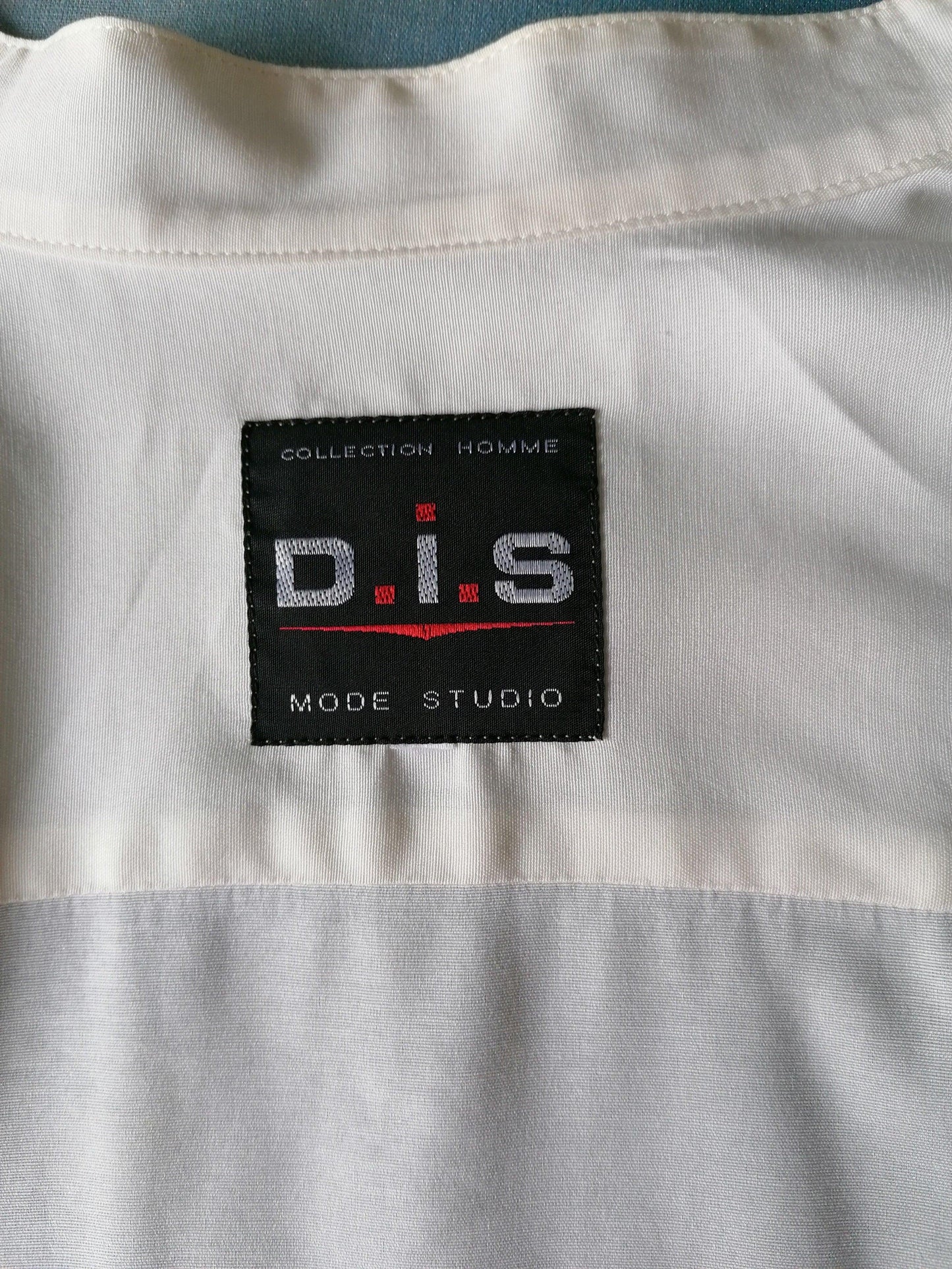 B keus: Super Vintage D.I.S. overhemd. Beige. Maat L. vlekje - EcoGents