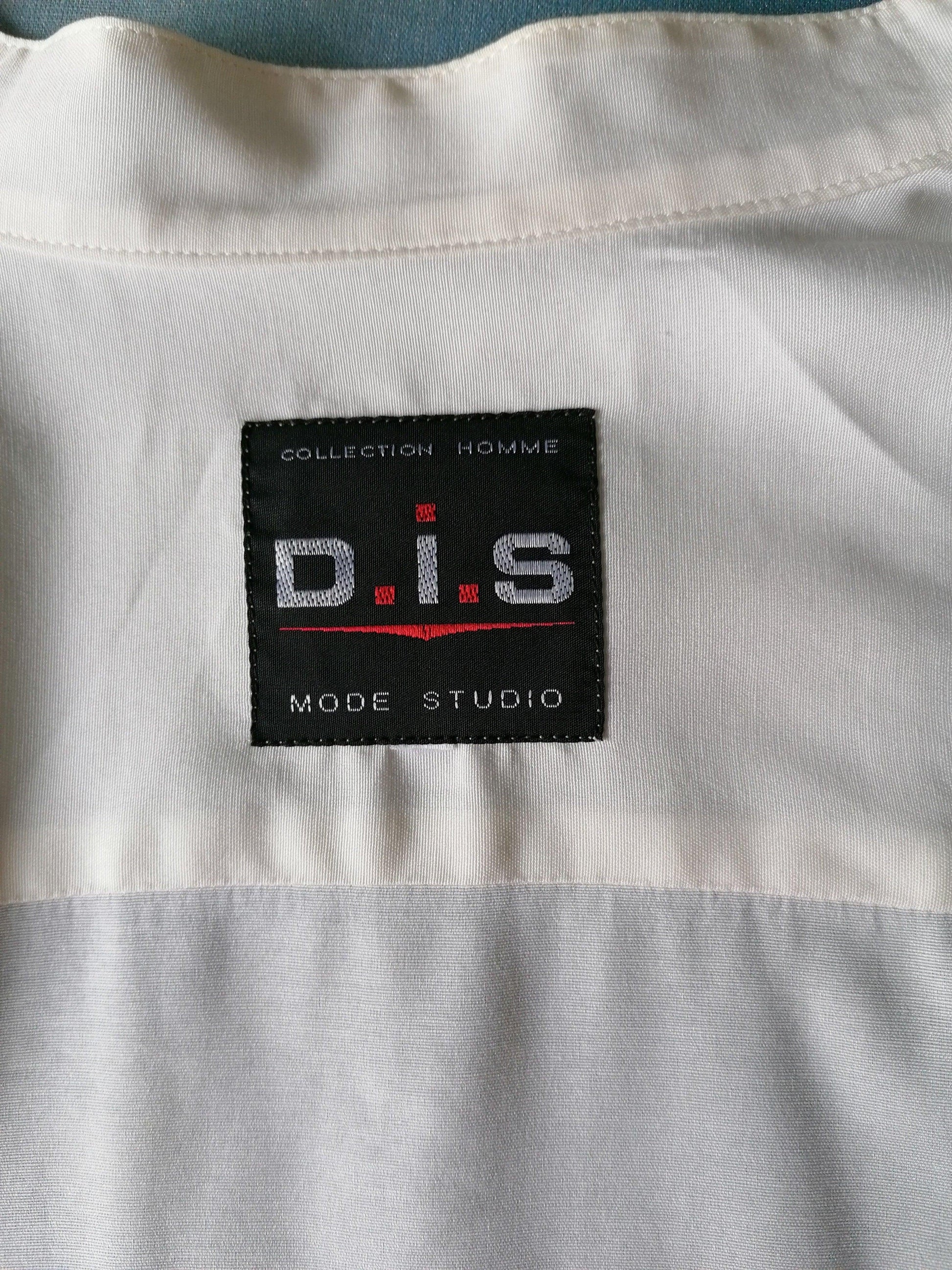 B keus: Super Vintage D.I.S. overhemd. Beige. Maat L. vlekje - EcoGents