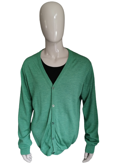 Profuomo merino wool vest. Green colored. Size XXL / 2XL