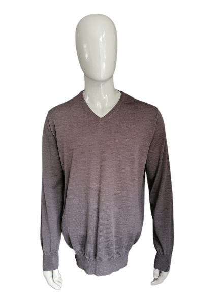 Pull Alexandre d'Angleterre en laine mérinos. Brun. Taille XXL / 2XL - EcoGents