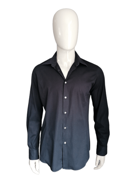 B keus: Hugo Boss overhemd. Zwart. Maat L. beetje Vaal - EcoGents