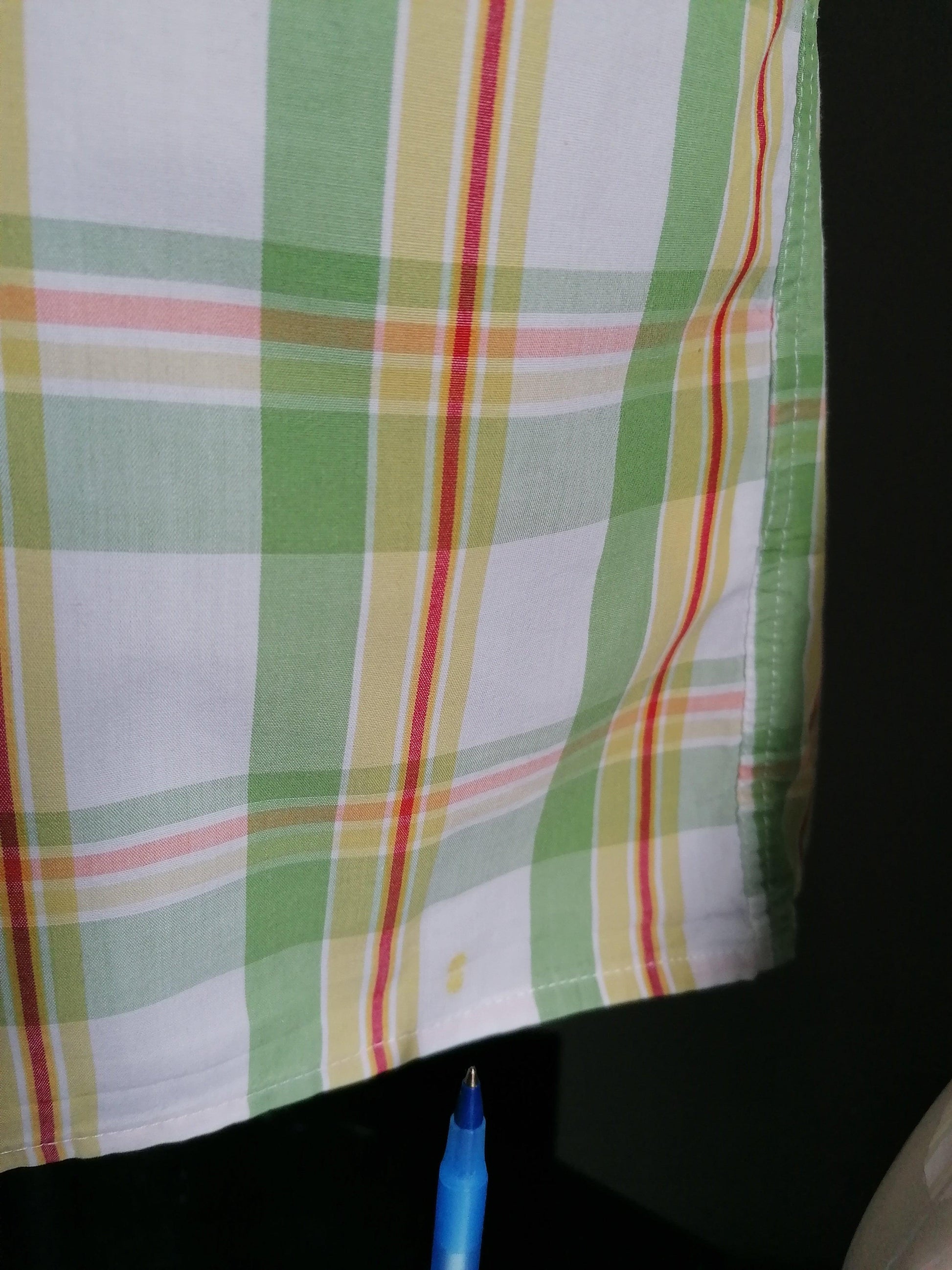 B keus: LEE overhemd korte mouw. Groen. Maat XL. vlekje - EcoGents