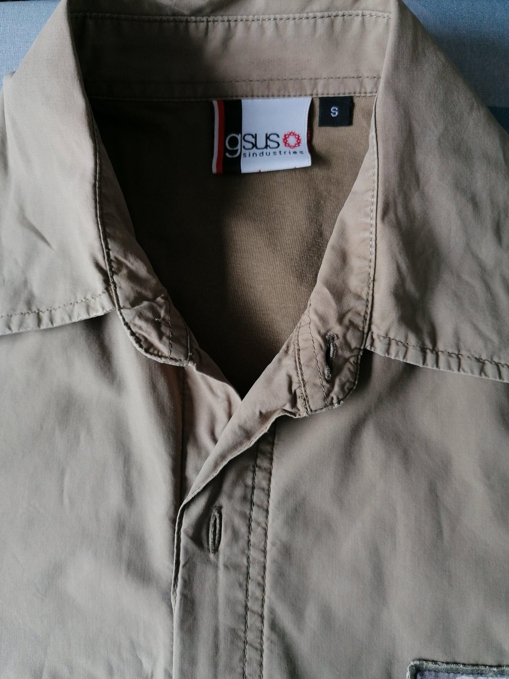 B keus: GSUS Industries overhemd, Kaki. Maat. S. slijtage - EcoGents