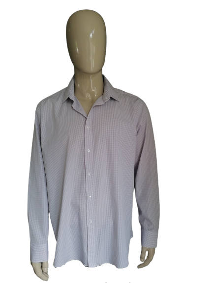 Chemise Taylor & Wright. Motif gris blanc. Taille XL/XXL. Coupe régulière. Taille grand