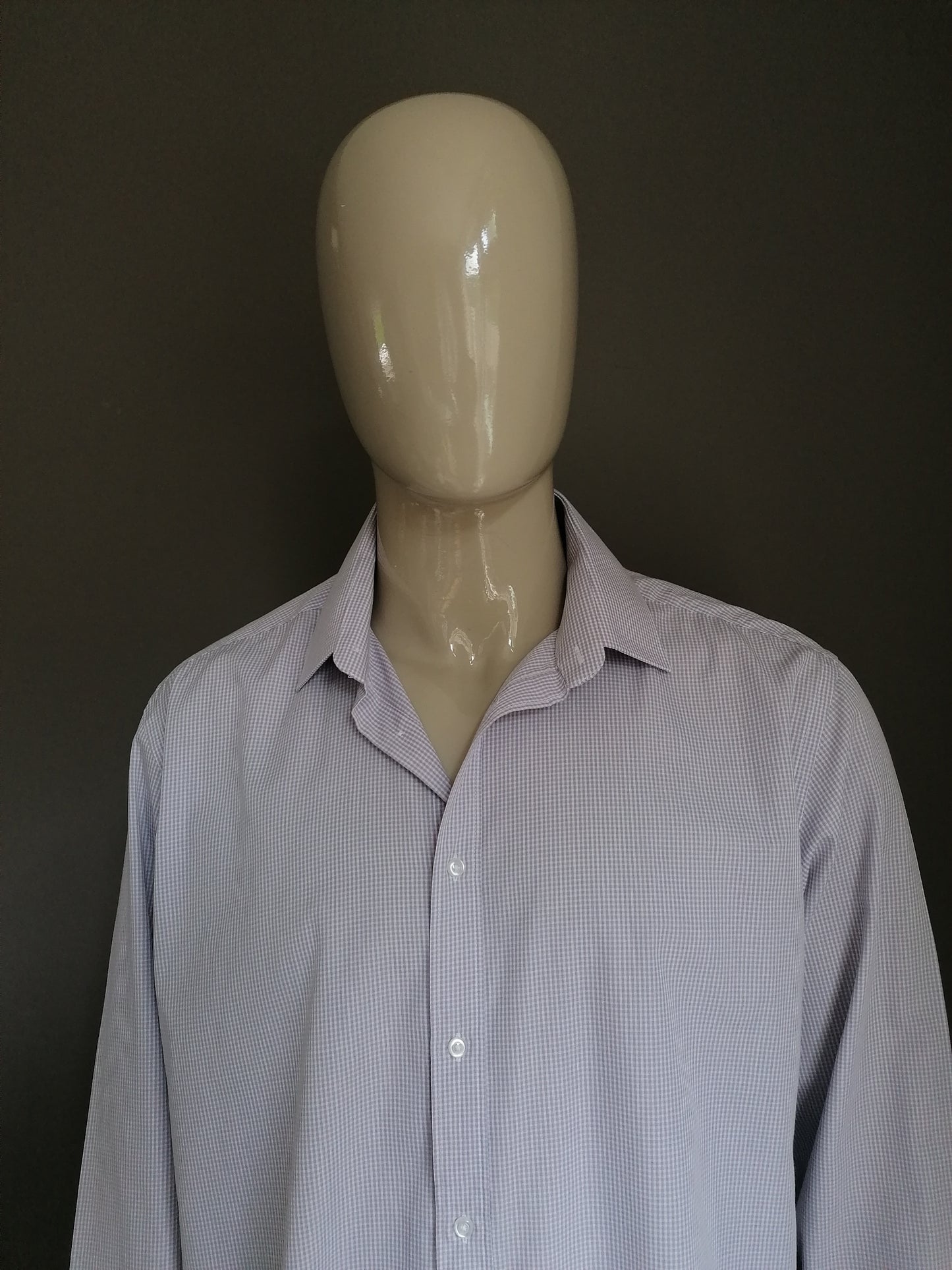 Taylor & Wright Shirt. Motif blanc gris. Taille XL / XXL. Fit régulier. Tombe grand